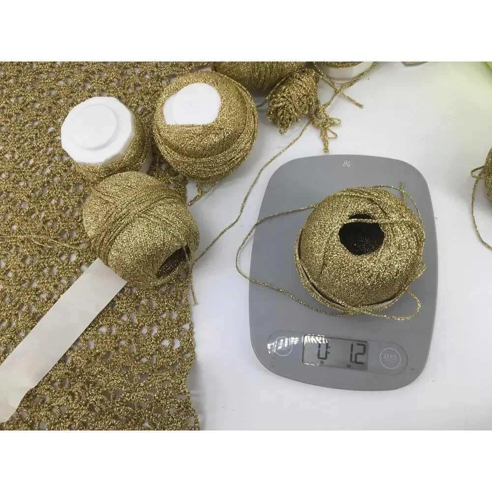 Wolle Rodel Lame-Metallise Lurex Yarn Gold Metallic Shimmer 25g WIP Bundle